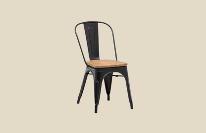 STUHL Design mit Sitzplatte (schwarz)