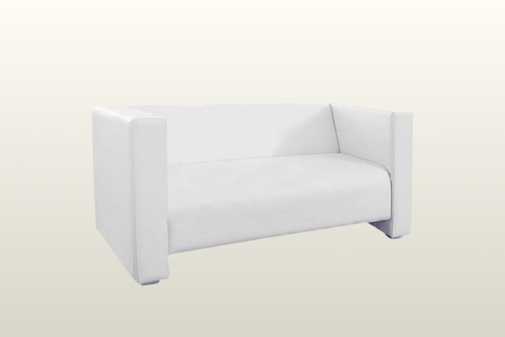 LOUNGESOFA Leder 3er (weiß)