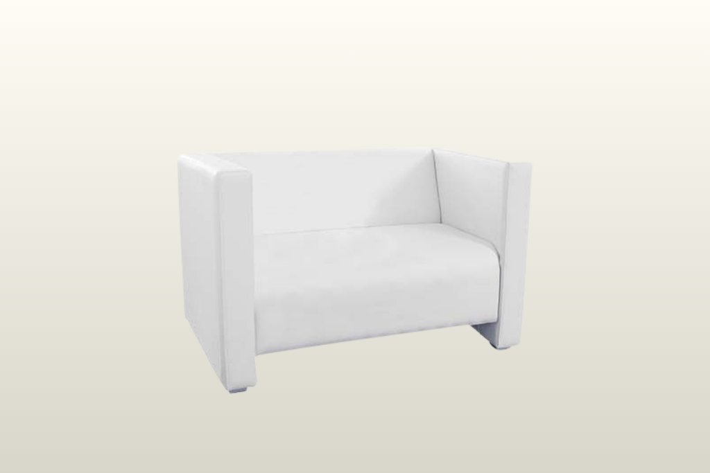 LOUNGESOFA Leder 2er (weiß)